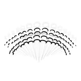 Maxbell 50pcs 14G-00G O-ring Acrylic Tapers Plugs and Silicone Tunnels White