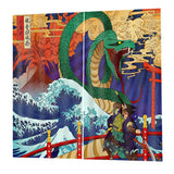 Max 2 Pcs/Panels Decorative Japanese Ukiyoe Style Digital Printing Curtain Drape