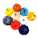 Maxbell Mini Artificial pumpkin Decorations Autumn Prop Halloween Small Flannel 9PCS
