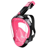 Maxbell Adult Scuba Diving Mask Camera Mount Swim Mask for Swimming Free Diving Gear S M Black Pink