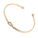 Maxbell Open Cuff Bracelet Adjustable Skinny Wire Bangle Women Jewelry Golden