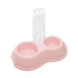 Maxbell Pets Water and Food Bowl Set Small Animals Watering Double Cats Dogs Bowls Pink