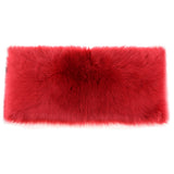 Max 60cmx90cm Sheepskin Fluffy Skin Faux Fur Fake Rug Mat Rugs  Red
