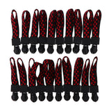 Max 20 Pieces Metal Zipper Puller with Webbing Cord for Clothing Black Red