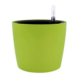 Max 7''Self Watering Planter with Water Level Gauge Decorative Flower Pot Green