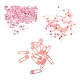 Maxbell 150pcs Mini Rattles Safety Pins Pacifier Charms Baby Shower Favors Decor