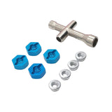 Maxbell 4pcs RC 12mm Adapter with 4 Flange Nut for MN-999 1:10 Car Replacement