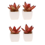 Max Artificial Succulent Plant Potted Cactus Lotus Aloe Miniature Plant 4Pcs #5