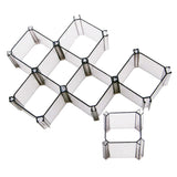 Maxbell 6Pcs Honeycomb Socks Underwear Storage Box Compartment Cabinet gray