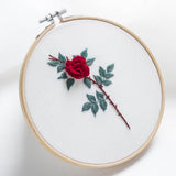 Max Beautiful 3D Flower Stumpwork Embroidery Kit for Beginners Rose