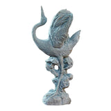 Maxbell Statue Crane Chic Gift Collectibles for Balcony Bonsai Stone Dancing