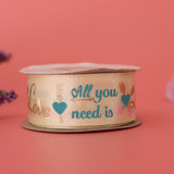 Max 10 Yards Fabric Ribbon Roll Gift Package Craft Cake Wrapping Belt Tape Beige