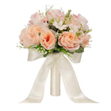 Maxbell Romantic Wedding Bridal Bouquet Multi Colors for Anniversary Church Wedding Pink