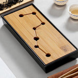 Max Kung Fu GongFu Tea Table Serving Tray Drainage Type Black S Polestar