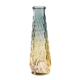 Maxbell 22cm Glass Flowers Vase Embossed Decoration Modern Flower Bottle for Kitchen