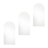 Maxbell 3Pcs Solid Mirror Plate Photo Props Ornament Art decor for Protection 10x21cm