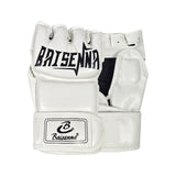 Maxbell Mma Gloves Half Finger Training Boxing Gloves Hand Wraps Kick Boxing Gloves White