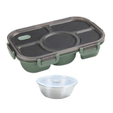 Maxbell Portable Lunch Box Bento Box Multifunctional for Hiking Camping Green With Bowl