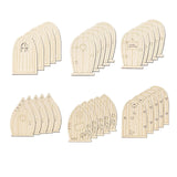 Maxbell 30Pcs Wooden Fairy Door for Indoor Decor Sign Making