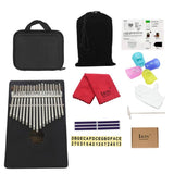 Maxbell Portable 17 Key Kalimba Mbira Finger Percussion Thumb Piano Black