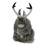 Max Realistic Artificial Rabbit Lifelike Easter Furry Animal Figurine Grey