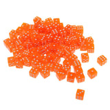 Max Maxb 100pcs 6-sided Game Dice 15mm Dice for Board Games and Teaching Math Orange
