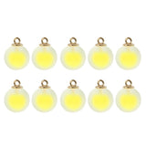 Maxbell 10pcs Multicolor Crystal Ball Charms Pendant Christmas Embellishment Yellow