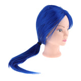 Maxbell Beauty Hairdressing Salon Hair Mannequin Practice Training Head Doll Blue