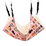 Maxbell Cat Hammock Bed Breathable Leisure 58x48cm for Indoor Cats Chinchilla Ferret pink