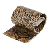 Max Simulation Snake Skin Fishing Rod Handle Leather Decoration Accessory Yellow