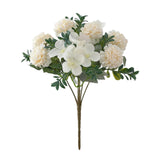 Maxbell Silk Hydrangea Flowers Bouquet for Living Room Meeting Room Decor White