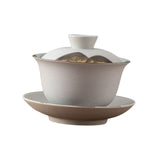 Maxbell Kungfu Gaiwan Ceramic Tea Cup Cover Bowl Tea Mug Teacups Traditional Tea Cup White