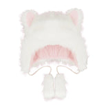 Maxbell Cat Plush Hat Unisex Cute Portable fashion Funny for New Year Outdoor Pink