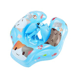 Maxbell Swimming Float Rings Inflatable Swimming Rings for 52-65cm Infant Boys Girls blue cat