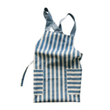 Maxbell Cooking Apron with Pockets Woodworking Apron for Painting Barbecue Unisex Strip Blue