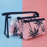 Maxbell 3 in 1 Cosmetic Bag Portable Travel Toiletry Bag Clear Makeup Pouch Pink