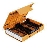 Maxbell Hard Drive Case with Label Universal Portable for 3.5"/3.5" Hard Drive Disk Orange