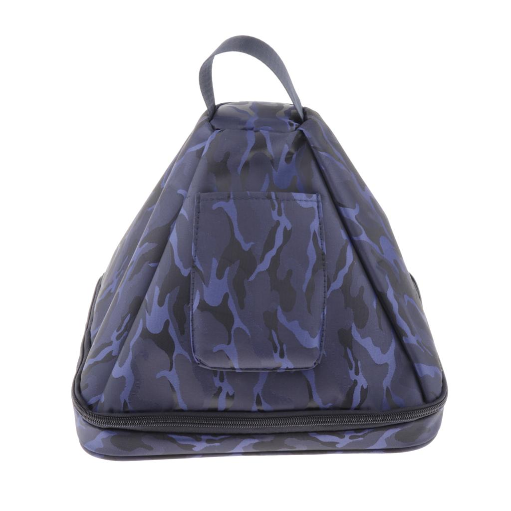 Max Crystal Singing Pyramid Traveling Carry Bag Case 10inch Blue Camouflage