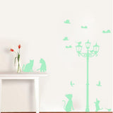 Max Glow In The Dark Stickers Children's Room Ceiling Wall Decor Cat Streetlight