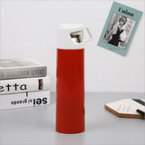 Max 500ml Stainless steel vacuum flask portable water Bottle Bottle Red white cover