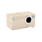 Maxbell Wood Parrot Nest Birds Breeding Box Parrot Hatching House with Perch Durable S Right Opening