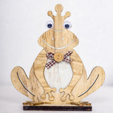 Maxbell Happy Easter Wooden Little Frogs Easter Holiday Table Decoration Natural