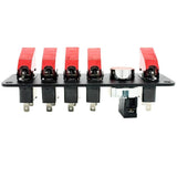 Max Maxb 6-Gang 12V Car Racing Toggle Ignition Switch Panel Engine Start Push Button