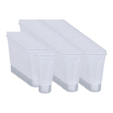 Maxbell 100Pcs Empty Soft Tubes Bottle 5ml with Caps for Makeup Cream glossy white