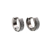 Maxbell 1 Pair Stainless Steel Hinged Hoop Huggie Snap on Earrings Men's Jewelry