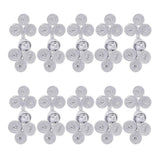 Maxbell 10 Pairs Chinese Knot Buttons Three Wheels for Cheongsam Tang Suit Silver