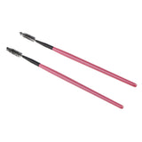 Max 2PCS Reusable Nylon Mascara Wands Makeup Eyelash Extension Brush Wood Handle Rose Red