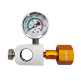 Maxbell CO2 Cylinder Refill Adapter Bottle Connector Pressure Gauge for Maker style A