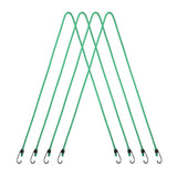 Max 4 Packs Elastic Bungee Cord Rope Luggage Packing Strap & Hook Outdoor Green
