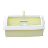 Maxbell Pet Litter Tray Potty Toilet Open Top Cat Litter Box High Sides for Kitten Green